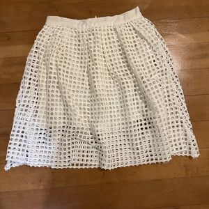 White boutique high rise skirt xs